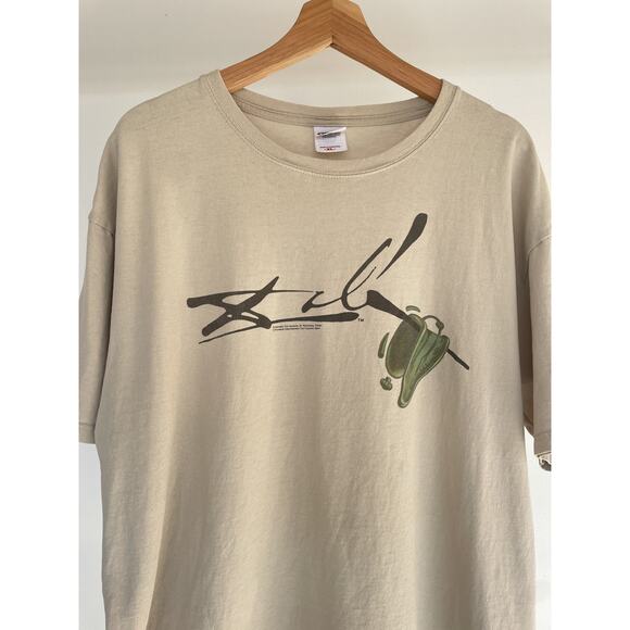 Vtg Salvador Dali Artist T-Shirt Museum Clock Surreal Beige Anvil Size XL - Picture 2 of 9